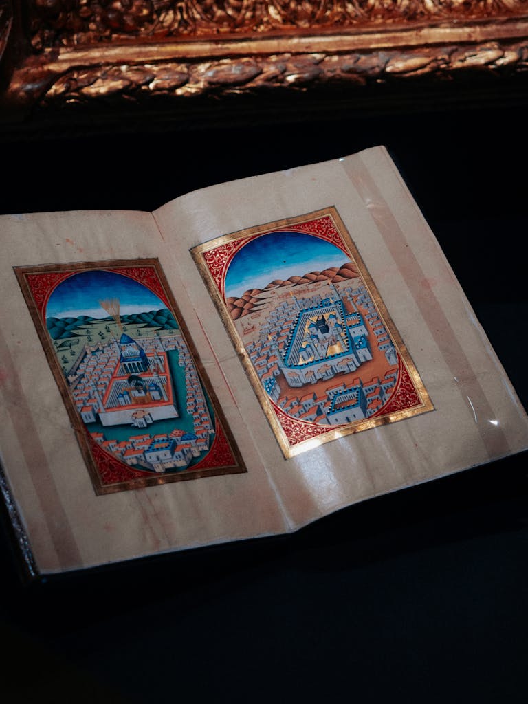 Book with Images of Medieval Towns