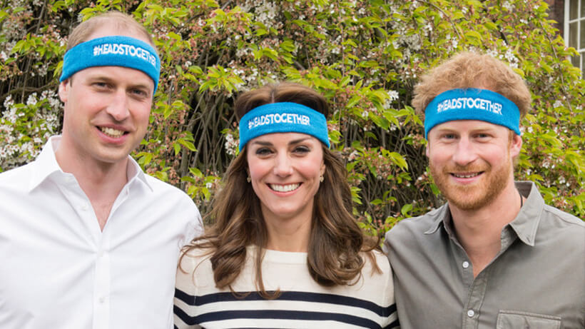 Prince William, prince Harry, Kate Middleton heads together charity 